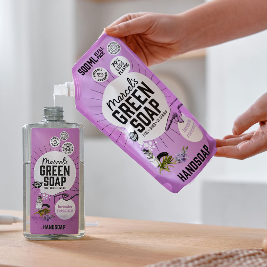 Marcel’s Green Soap Handseife Nachfüllpack – Patchouli & Cranberry, Vegan & 97% Biologisch Abbaubar