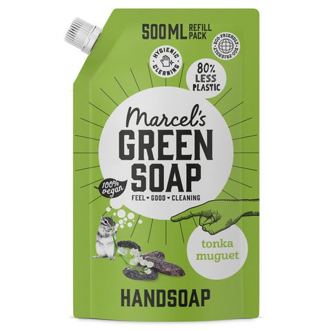 Marcel's Green Soap Handzeep Navulling Tonka & Muguet (500ml)
