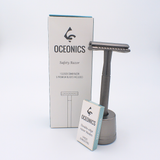 Safety razor scheerset met houder en 5 mesjes