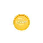 The Lekker Company eco-friendly milieuvriendelijk plasticvrij natuurlijk duurzame deodorant spuitvrij smeerbaar  Geel Mandarijn Lemon Mandarin Citroen Plastic-vrije verpakking potje 30 milliliter 