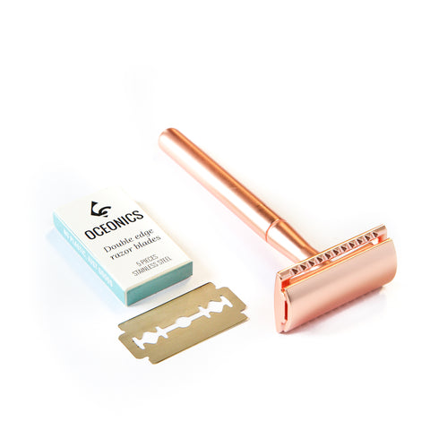 Safety Razor | Rosé | incl. 5 mesjes